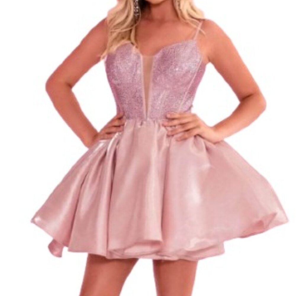 NWT Portia and Scarlett PS24763 Sweetheart Cocktail Dress Pink Size 2
